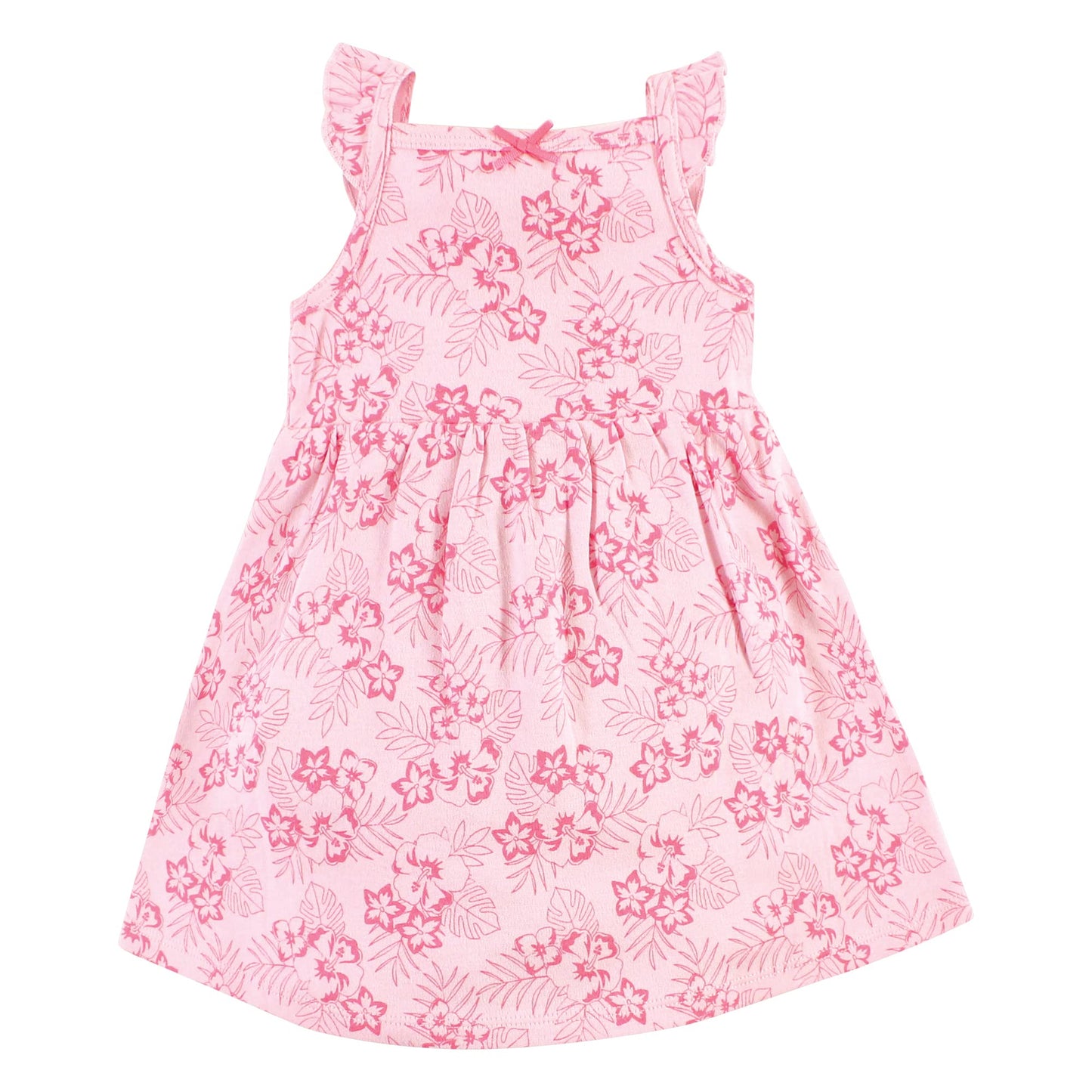 Hudson Baby Baby Girls Hudson Cotton Dresses, Palm Leaf, 0-3 Months Casual Dress, Palm Leaf, 3 Months Us