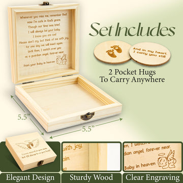 Woodamore Miscarriage Gifts For Mothers - Miscarriage Memorial Box, Infant Loss Memorial Gifts, Loss Of Baby Sympathy Gifts, Ang