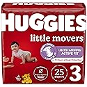 Huggies Size 3 Diapers, Little Movers Baby Diapers, Size 3 (16-28 Lbs), 25 Count