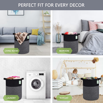 Bosroty Large Laundry Hamper Basket For Clothes 72L, Nursery Hamper, Blanket Basket, Clothes Basket Laundry, Woven Storage Baske