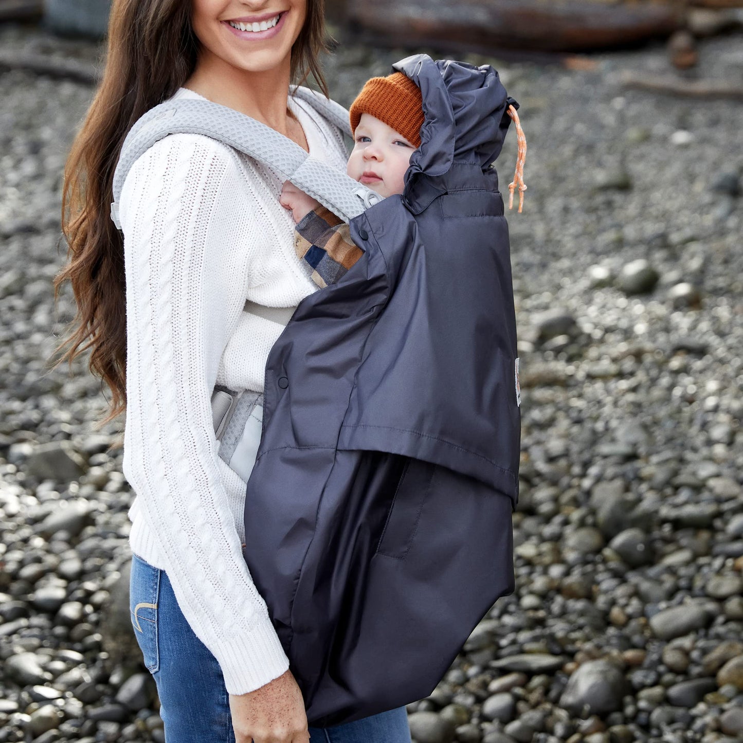 Ergobaby Water Resistant Baby Carrier Rain And Wind Cover, Charcoal