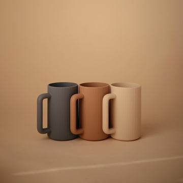 Mushie Baby Bath Rinse Cup | 100% Food Grade Silicone | Wash Rinser Cup For Kids (Natural)