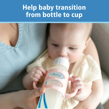 Dr. Brown'S Milestones Narrow Sippy Spout Bottle With 100% Silicone Handles, Easy-Grip Handles With Soft Sippy Spout, 8Oz/250Ml,