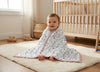 Celina Polka Baby Blanket for Newborns, Floral Print, Skin Friendly, Super Soft Wrapper, 100x100 cm, 06 Months, Pack of 1