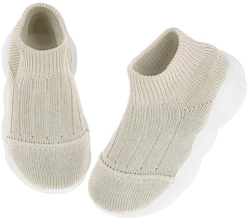 Baby Socks Boys Girls Breathable Walking Shoes Toddler Slippers Infant Shoes Toddle Sneaker With Soft Rubber Sole,Khaki