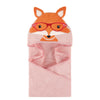 Hudson Baby Unisex Baby Cotton Animal Face Hooded Towel, Foxy, One Size