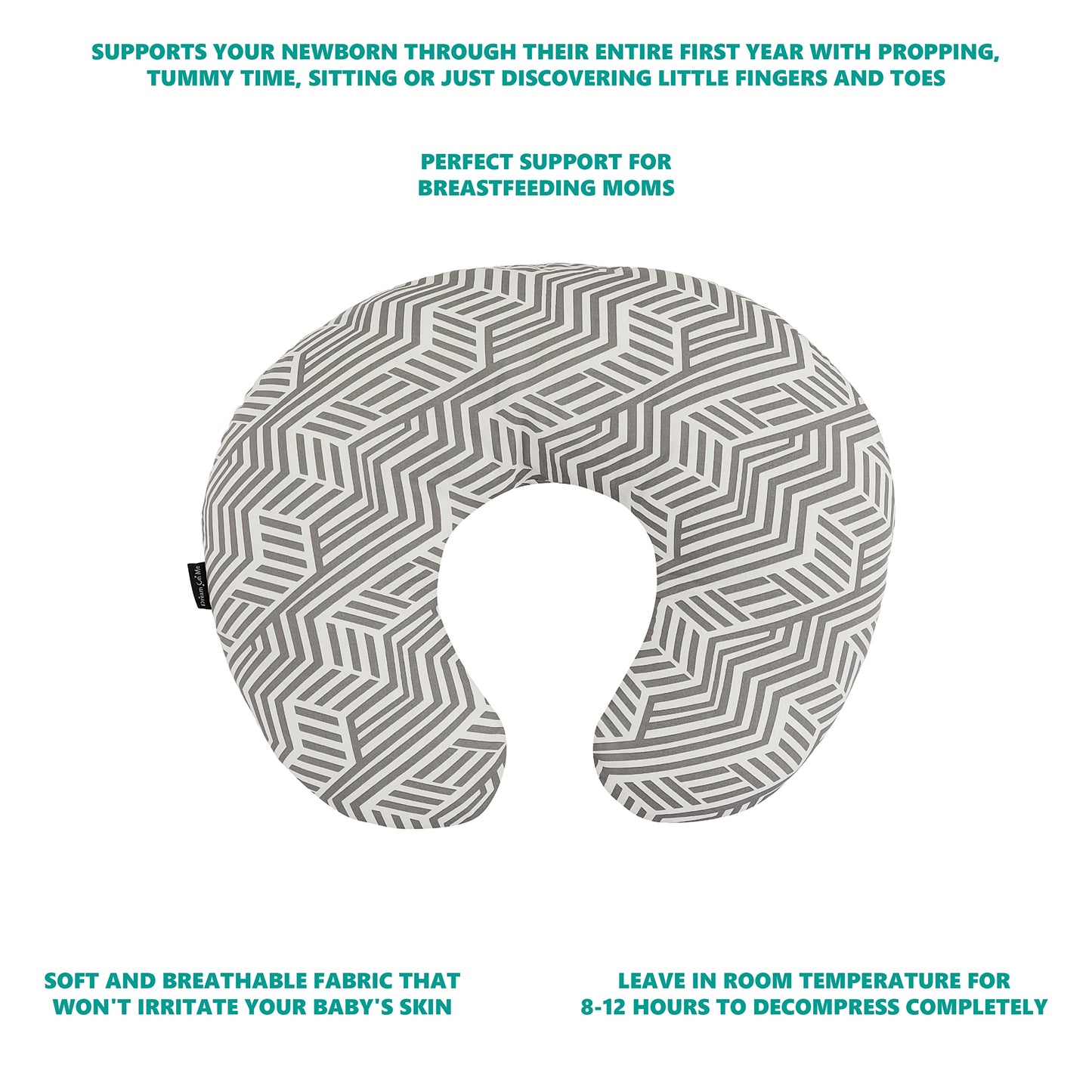 Dream On Me Beeboo Nursing Pillow And Positioner, Breastfeeding And Bottlefeeding , Removable And Washable Pillow Cover, Soft An