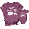 Our 1St Mother 'S Day Shirt, Mommy And Me Shirts, Matching First Mother 'S Day Outfits, Customizable With Names And Date, Baby B