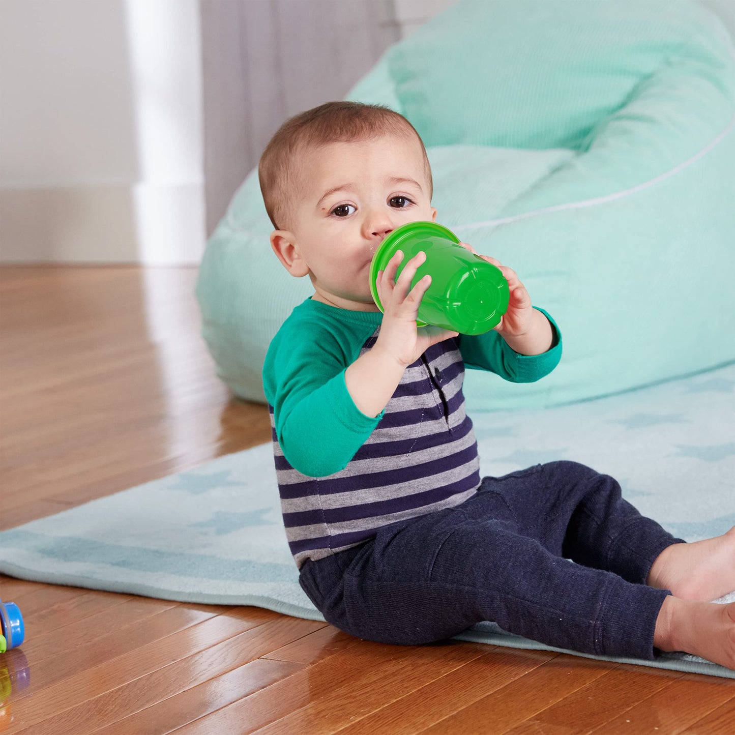 The First Years Take & Toss Spill Proof Sippy Cups - Rainbow Party Pack - Reusable Toddler Cups - Kids Cups And Snap On Lids For