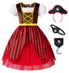 Relibeauty Girls Pirate Dress Sea Buccaneer Costume, 4T-4/110