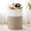 Youdenova Woven Rope Laundry Hamper Basket, 72L Tall Luandry Basket, Baby Nursery Hamper For Blanket Storage, Clothes Hamper For