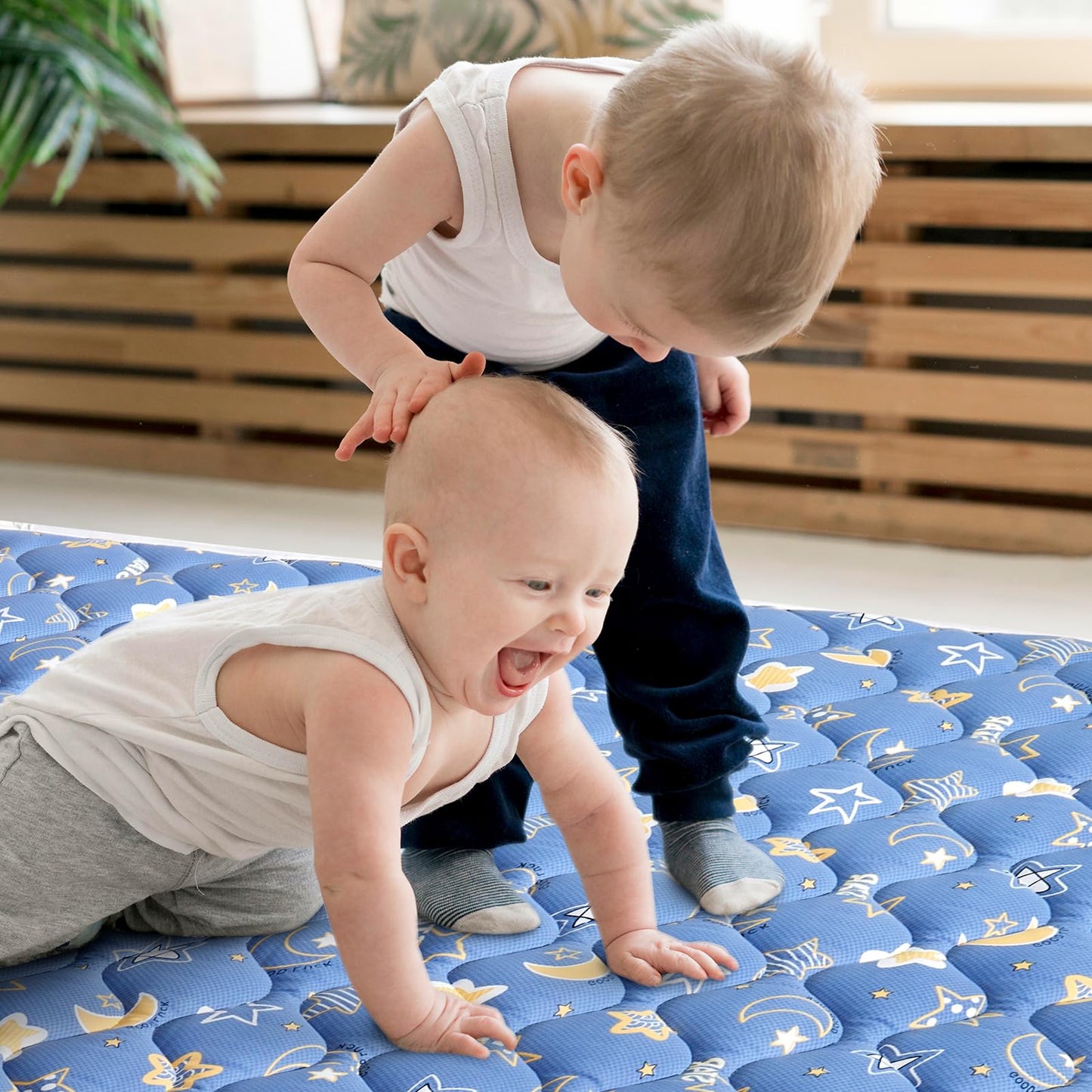 Premium Foam Baby Play Mat 47' X 47', Thick One-Piece Crawling Mat, Odorless Baby Mat Floor Mat, Non-Slip Cushioned Baby Playm