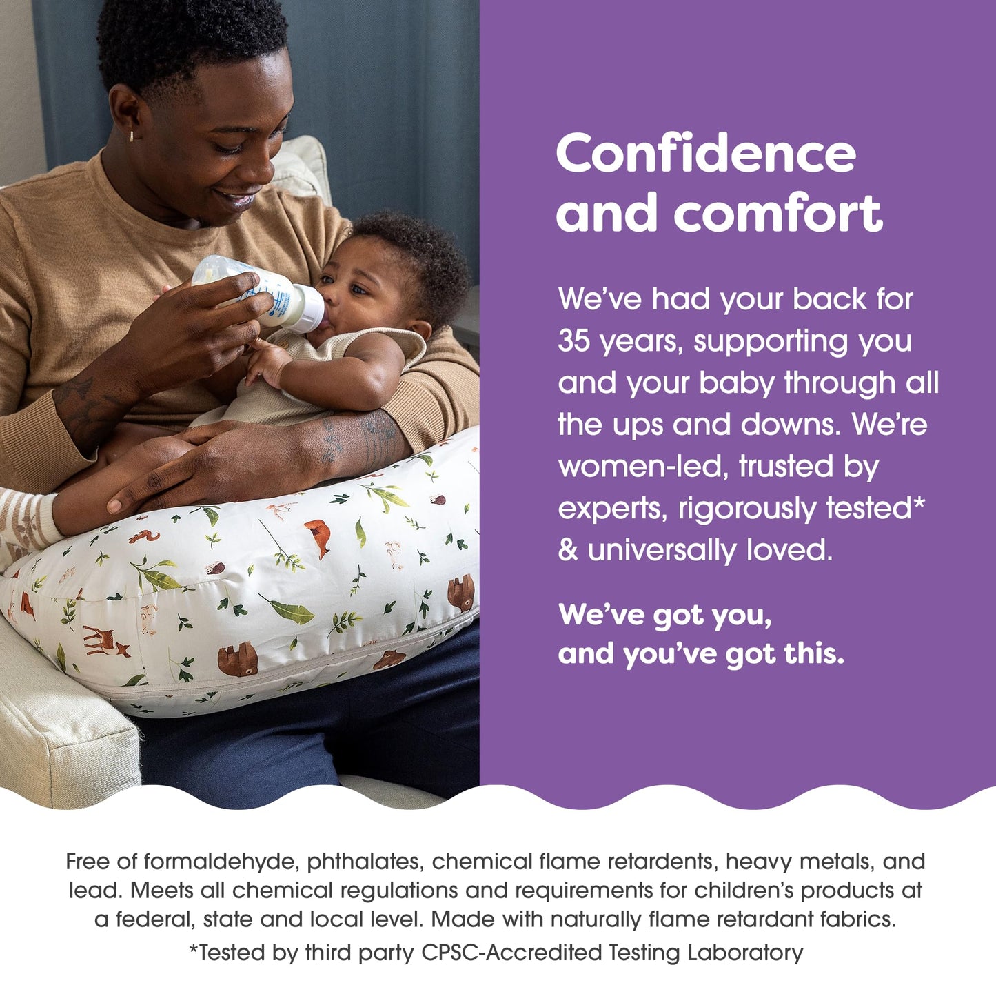 Boppy Nursing Pillow Cover, Neutral Plants And Animals, Single Cover, Easy-On Slipcover With Extra Soft 100% Polyester Microfibe