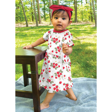 Hudson Baby Girl'S Cotton Dresses, Strawberries, 18-24 Months