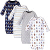 Luvable Friends Unisex Baby Cotton Gowns, Tribe, 0-6 Months Us