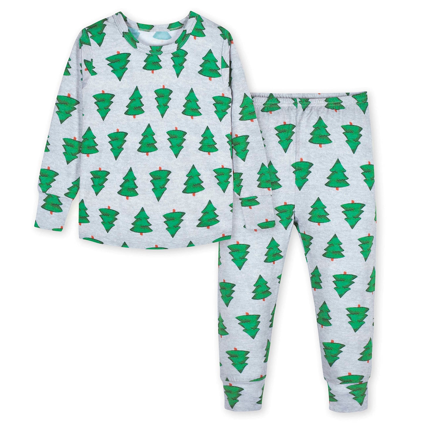 Gerber Unisex Baby Toddler Buttery Soft 2-Piece Snug Fit Pajamas With Viscose Made From Eucalyptus, Trees, 12 Months