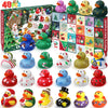 Jerify 2 Sets 2025 Christmas Rubber Duck Advent Calendar, 24 Days of Christmas Countdown Blind Toys Xmas Ducks for Kids Toddlers