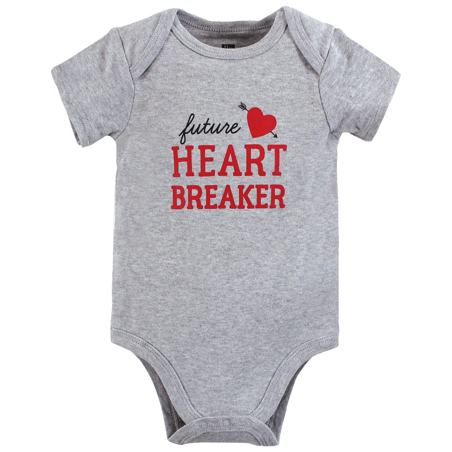 Hudson Baby Unisex Baby Cotton Bodysuits, Valentine Heartbreaker, 6-9 Months