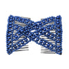 Lovef 6 Colors Easy Stretch Hair Comb Magic Hand-Beaded Hair Styling Combs Clips For Lady (Blue)