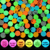 Seenelling 60 Pcs Christian Glow in the Dark Bouncy Balls Easter Jesus Rubber High Bouncing Balls Christian Party Favor Religiou