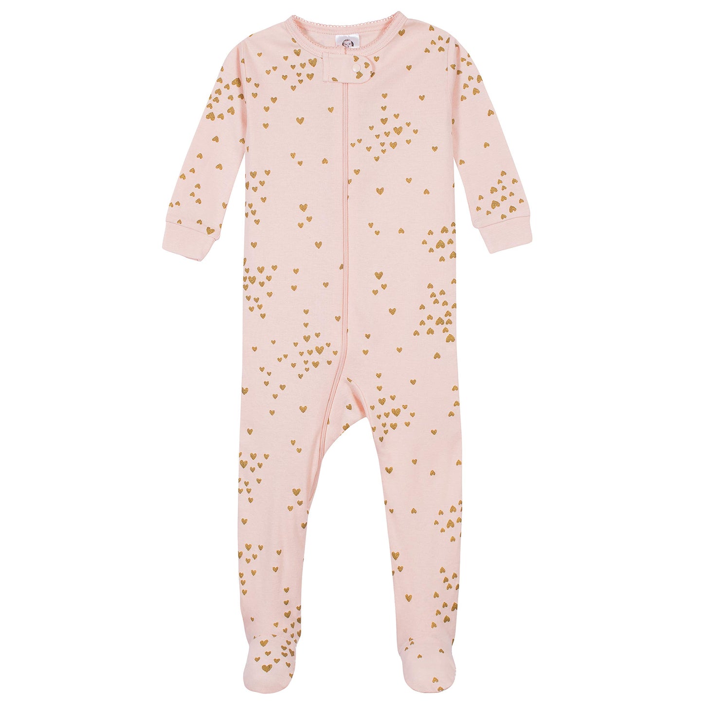 Gerber Baby Girls' 2-Pack Footed Pajamas, Love Pink, 24 Months