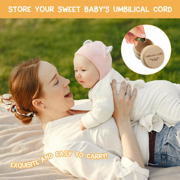 Thootyriaf Wooden Baby Fetal Hair/Umbilical Cord Memorial Box - Carved Memorial Box For Newborn Christening - Baby Gift (2Pcs)