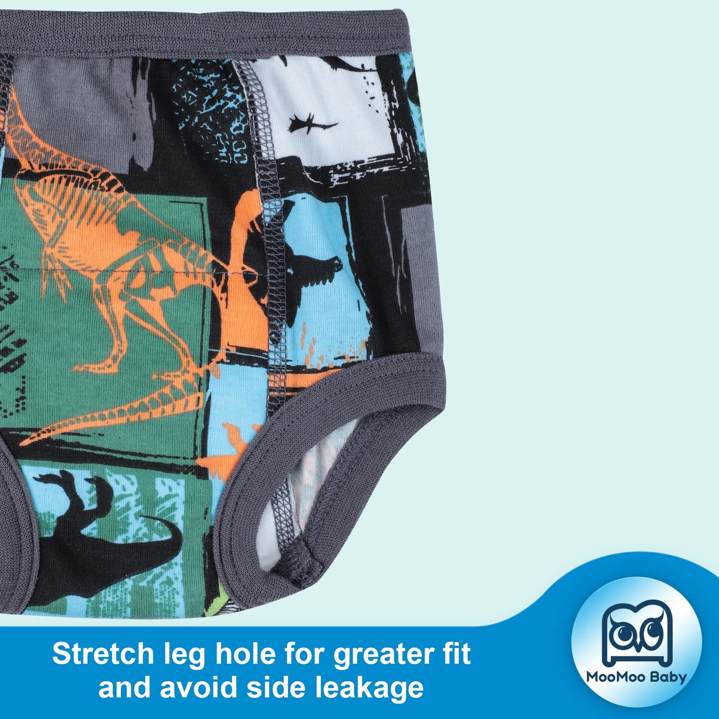 Moomoo Baby Training Underwear 4 Packs Absorbent Toddler Potty Training Pants For Boys And Girls-Cotton Animal Print 4T