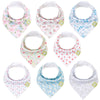 8-Pack Organic Baby Bandana Drool Bibs For Girls - Super Absorbent Baby Bibs For Baby Girls, Baby Boys, Soft Cotton Bandana Bibs