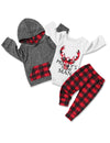 Oklady Toddler Boy Clothes Deer Print Hoodie Tops Pants Baby Boy Sweatsuit Baby Boy Christmas Outfits 12-18 Month