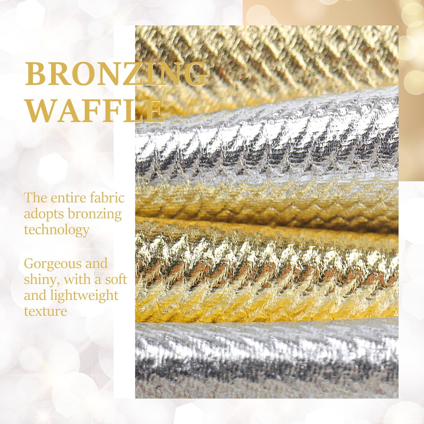 Yanjie Metallic Gold And Silver 5' Baby Large Messy Bows Headwrap Stretch Bronzing Top Knot Turban Headband Hair Band 2Pcs/Pack