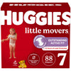 Huggies Size 7 Diapers, Little Movers Baby Diapers, Size 7 (41+ Lbs), 88 Count, Packaging May Vary