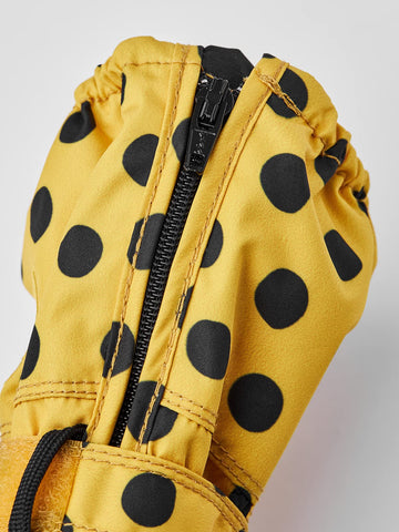 Hestra Baby Zip Long Mitten I Waterproof, Insulated Mittens For Babies And Toddlers For Playing In The Snow - Mustard Print - 2