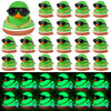 Lunmon 48 Pcs Mallard Rubber Duck Glow in The Dark Bulk with Sunglasses Necklace Set Mini Squeaky Rubber Ducks Bath Floating Toy