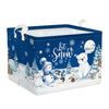 Clastyle Winter Animals Storage Basket Christmas Snowman Penguin Gift Basket Kid Polar Bear Deer Owl Seal Nursery Bin Large Clot