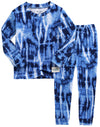 Vaenait Baby Kids Junior 100% Cotton Sleepwear Pajamas 2Pcs Set Tiedye-Thundernavy-257 M