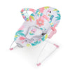 Bright Starts Baby Bouncer Soothing Vibrations Infant Seat - Removable-Toy Bar, Nonslip Feet, 0-6 Months Up to 20 lbs (Flamingo