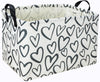 Essme Rectangular Heart Basket Gift Storage Box,Heart Storage Bins Organizer With Handles For Girls Room Decor,Basket,Shelf Bask
