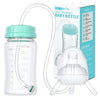 TidyFriend Self Feeding Baby Bottle 8oz Bottle Holder for Baby - Baby Bottle with Straw, Anti Colic, for Convenient Feeding (Gre