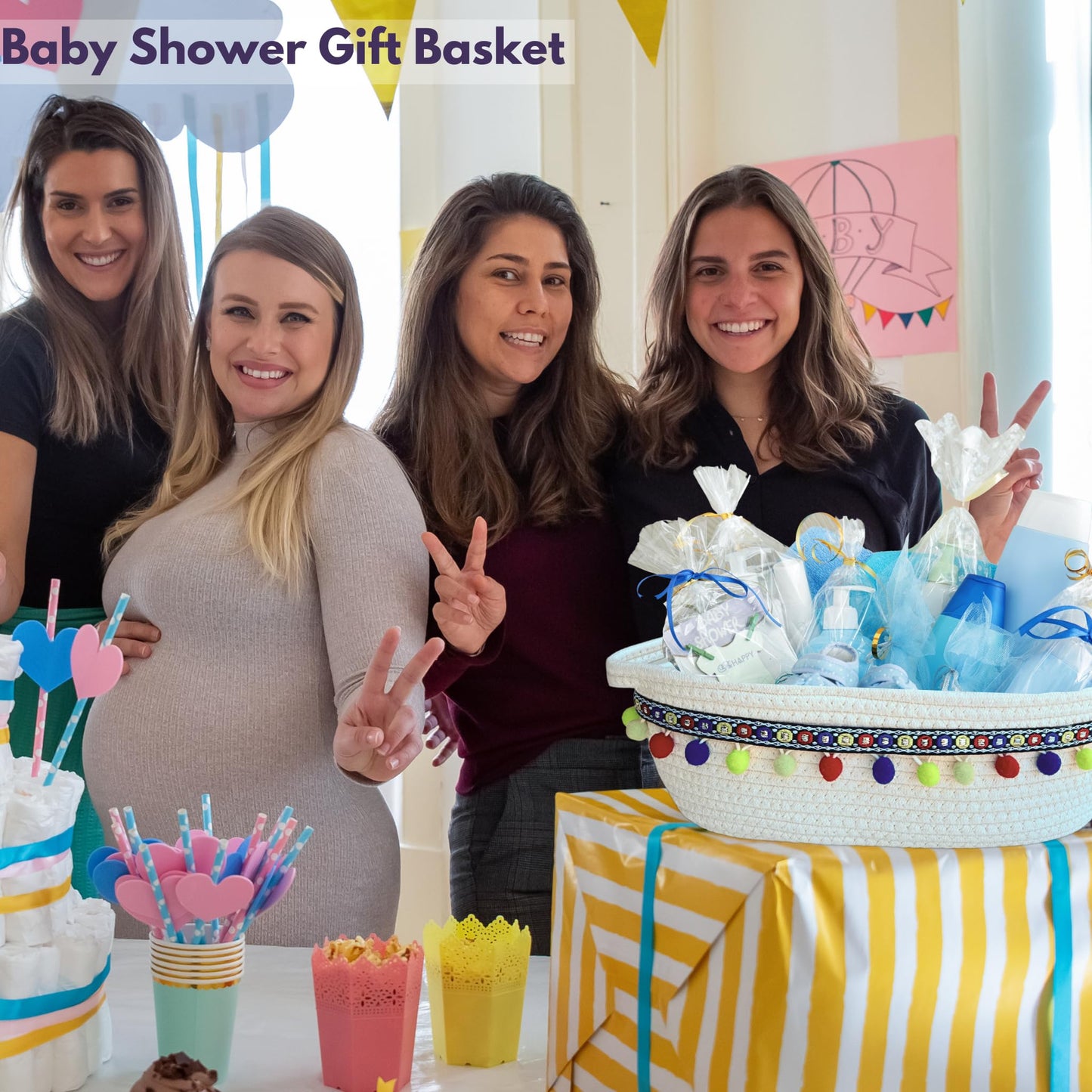 Gift Baskets For Women Empty - 14' Graduation Gift Baskets For Her Him, Empty Birthday Baskets For Men Women, Baby Shower Gifts