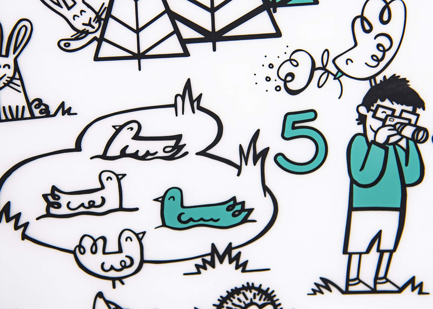 Modern-Twist 10 X 14 Reusable, Waterproof Coloring Mark-Mat Sheet For Kids, 100% Food-Grade Silicone, Pack Of 1, Numbers