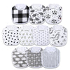 Hakochia Waterproof Baby Bibs Soft And Absorbent 4-Layer Cotton Unisex Baby Bandana Bibs With Adjustable Snaps For Boys Girls Fe