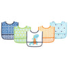 Luvable Friends Unisex Baby Waterproof Peva Bibs, Dinosaur, One Size