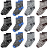 Sptramle Boys Socks, Ankle Crew Socks For Toddler Kids Boys Girls(1-3 Years Old), 12 Pairs Athletic Half Cushion Ankle Socks Set