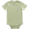 Carhartt Baby Short-Sleeve Pocket Bodysuit, Tea Green, 3M