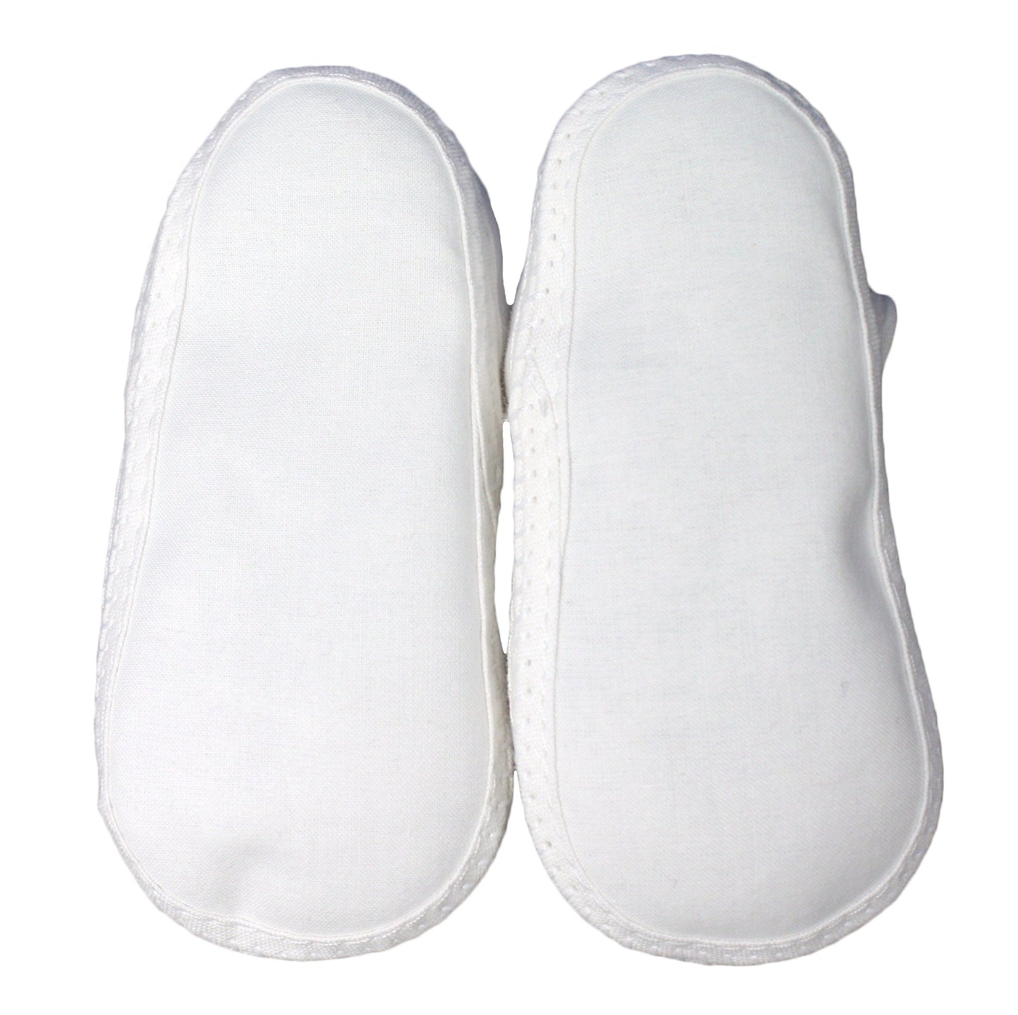 Little Things Mean A Lot Girls Cotton Batiste Shoe Embroidered with Tiny Braid and Rosebud - Size 2