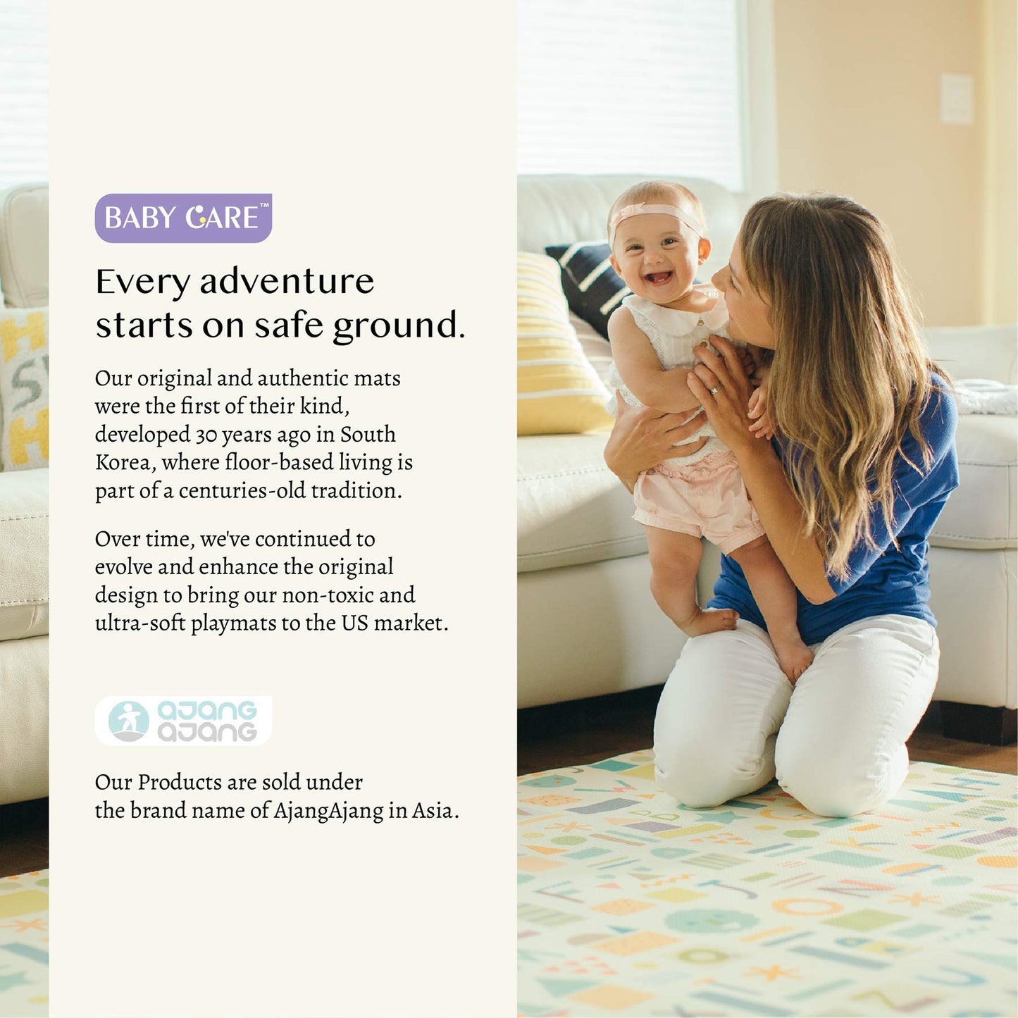 Baby Care Play Mat (Medium, Playful - Pinko & Friend) 73 X 49 Original One-Piece Reversible Rollable Waterproof Play Mat For Inf