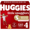 Huggies Size 4 Diapers, Little Snugglers Baby Diapers, Size 4 (22-37 Lbs), 120 Count
