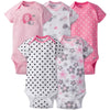 Gerber Baby Girls 5-Pack Variety Onesies Bodysuits Girl Bodysuits, Elephants/Flowers, 0-3 Months Us