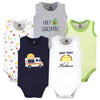 Hudson Baby Unisex Baby Cotton Sleeveless Bodysuits, Taco Truck, 0-3 Months