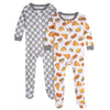 Onesies Brand Baby Boys 2-Pack Footed Pajamas, Treats, 12 Months